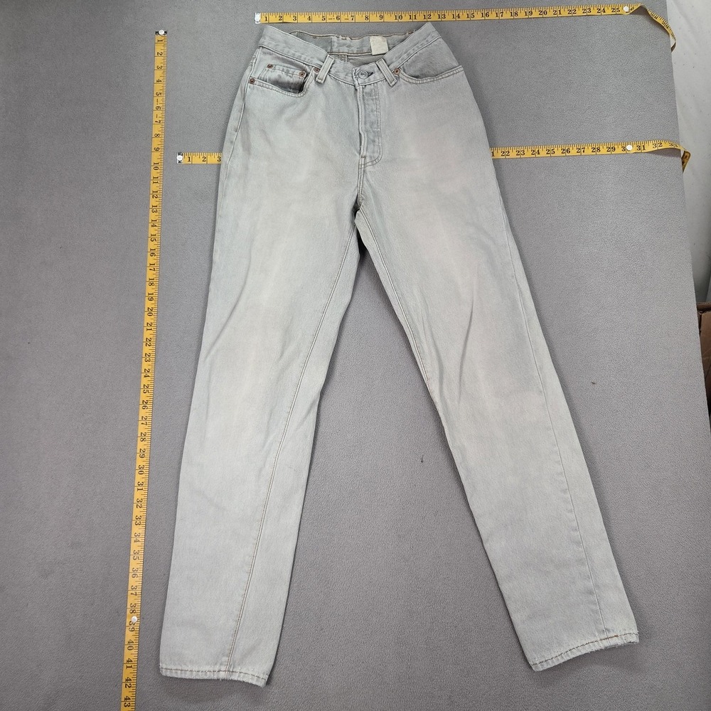 Vintage Levis Jeans Juniors 5 M High Rise Straight Button Fly Made USA 90s 24x30